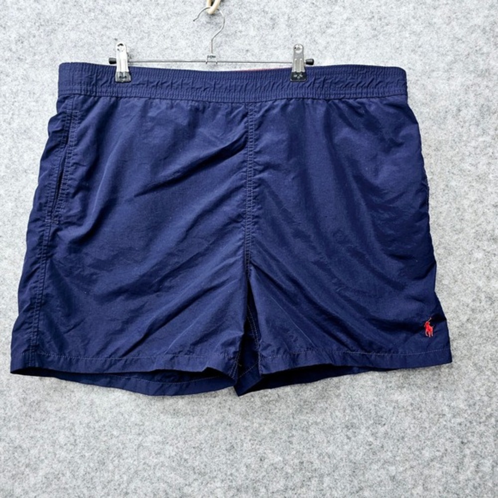 Vintage Swim Trunks Shorts Men XL Navy Pony Prep Coastal POLO‎ RALPH LAUREN W40